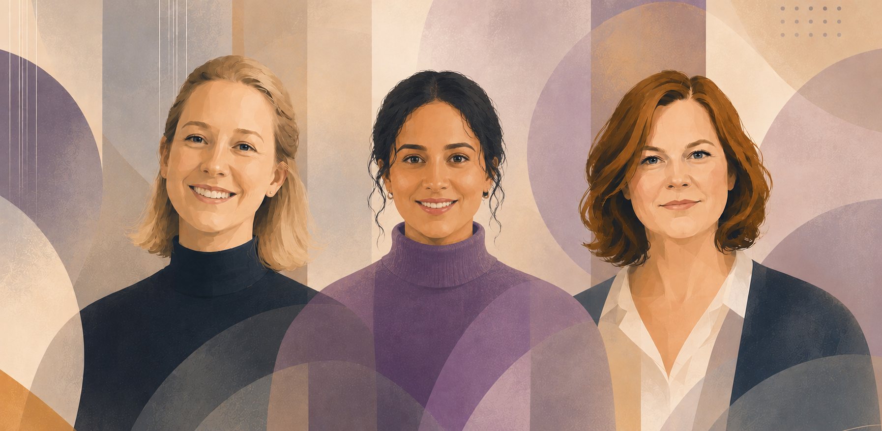 Illustriertes Porträt des Hebammen-Copilot Teams